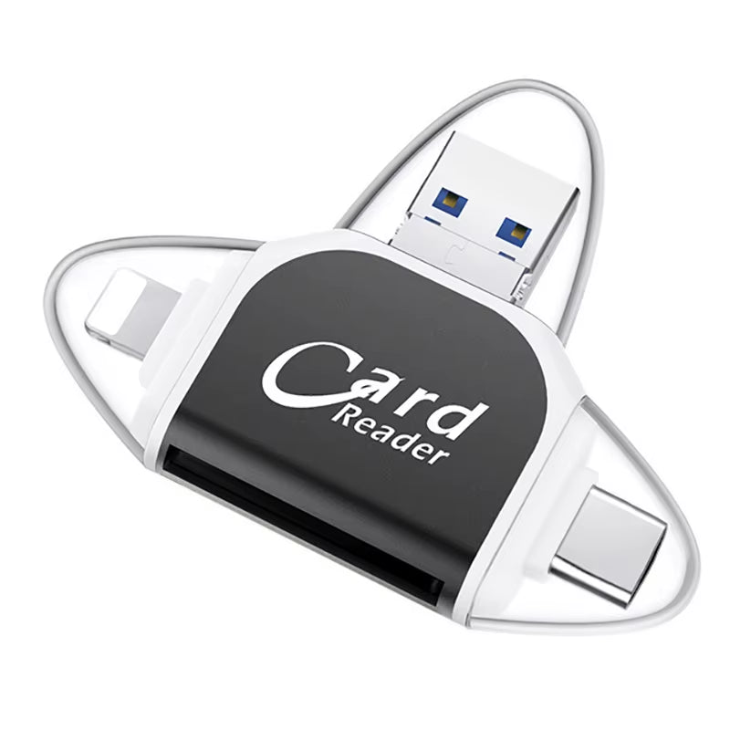 4-In-1 Card Reader Adapter – Instantly Access Your Camera Shots Anywhere